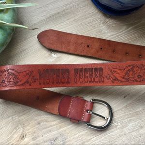 “MF” LEATHER BELT FROM MOTHER DENIM